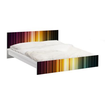 Möbelfolie für IKEA Malm Bett niedrig 180x200cm - Klebefolie Rainbow Light