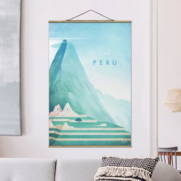 Stoffbild mit Posterleisten - Reiseposter - Peru - Hochformat 2:3