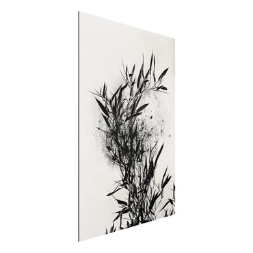 Aluminium Print - Grafische Pflanzenwelt - Schwarzer Bambus - Hochformat 3:2