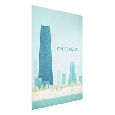 Forex Fine Art Print - Reiseposter - Chicago - Hochformat 4:3