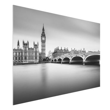 Forex Fine Art Print - Westminster Brücke und Big Ben - Querformat 2:3