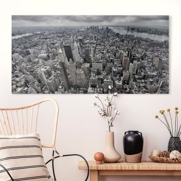 Leinwandbild - Blick über Manhattan - Querformat 1:2