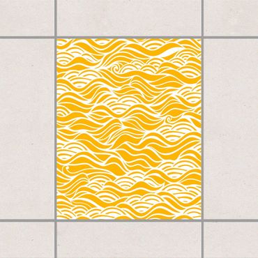 Fliesenaufkleber - Sie träumten von zarten Wellen am Meer Mellon Yellow