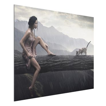 Alu-Dibond Bild - Jane in the Rain