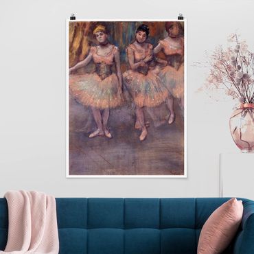 Poster - Edgar Degas - Tänzerinnen vor Exercice - Hochformat 3:4