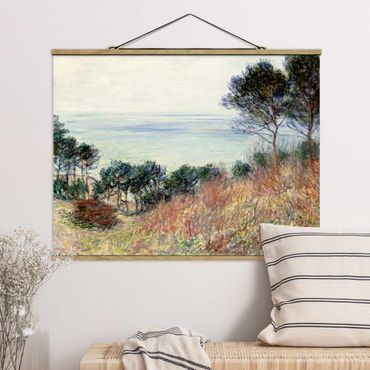 Stoffbild mit Posterleisten - Claude Monet - Küste Varengeville - Querformat 4:3
