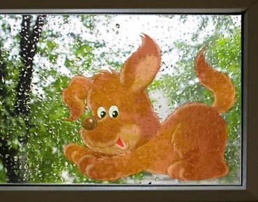 Fensterfolie - Fenstersticker No.28 Willi der Hund - Fensterbilder