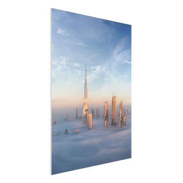 Forex Fine Art Print - Dubai über den Wolken - Hochformat 4:3