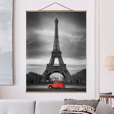 Stoffbild mit Posterleisten - Spot on Paris - Hochformat 3:4