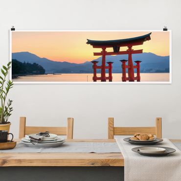 Poster - Torii am Itsukushima - Panorama Querformat