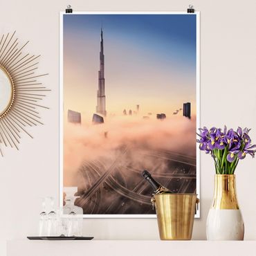 Poster - Himmlische Skyline von Dubai - Hochformat 3:2