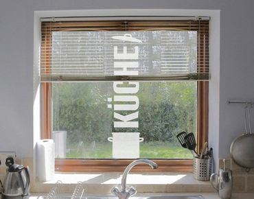 Fensterfolie - Fenstertattoo No.UL525 Küche - Milchglasfolie
