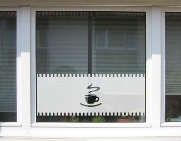 Fensterfolie - Sichtschutzfolie No.UL10 Gardine Tasse I - Milchglasfolie
