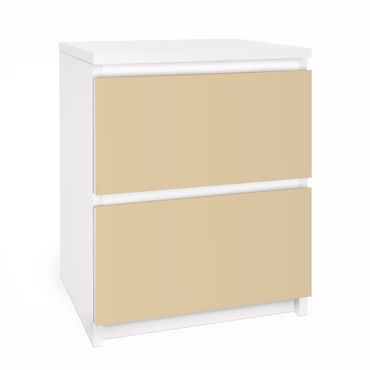 Möbelfolie für IKEA Malm Kommode - Selbstklebefolie Colour Light Brown