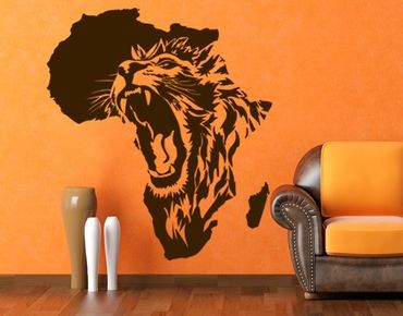 Wandtattoo Löwe No.CG135 Das Herz von Afrika