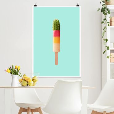 Poster - Jonas Loose - Eis mit Kaktus - Hochformat 3:2