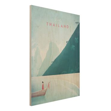 Holzbild - Reiseposter - Thailand - Hochformat 4:3