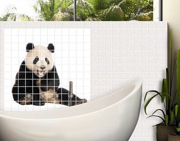 Fliesenbild - Lachender Panda
