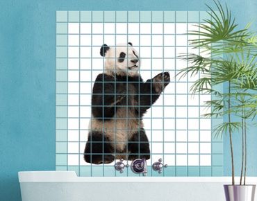 Fliesenbild - Sitzender Panda