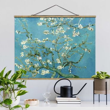 Stoffbild mit Posterleisten - Vincent van Gogh - Mandelblüte - Querformat 4:3