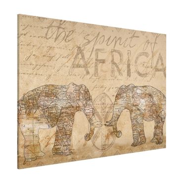 Magnettafel - Vintage Collage - Spirit of Africa - Memoboard Querformat 3:4