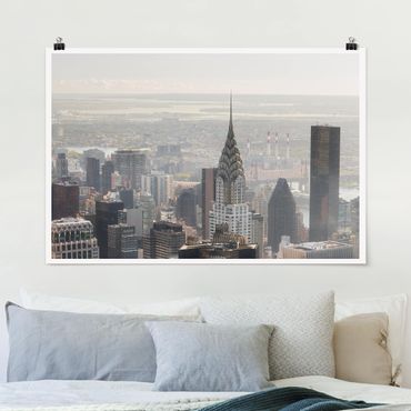 Poster - Vom Empire State Building Upper Manhattan NY - Querformat 2:3