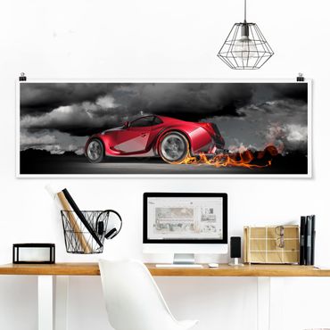 Poster - Flammende Leidenschaft - Panorama Querformat