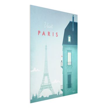 Forex Fine Art Print - Reiseposter - Paris - Hochformat 4:3