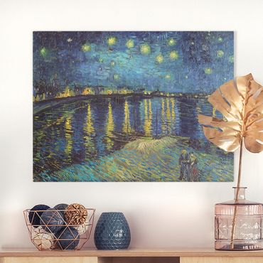 Leinwandbild - Vincent van Gogh - Sternennacht über der Rhône - Querformat 3:4
