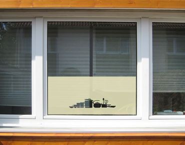 Fensterfolie - Sichtschutzfolie No.UL936 Geschirr I - Milchglasfolie