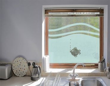 Fensterfolie - Sichtschutzfolie No.UL946 Fischchen II - Milchglasfolie