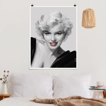 Poster - Marilyn auf Sofa - Hochformat 3:4