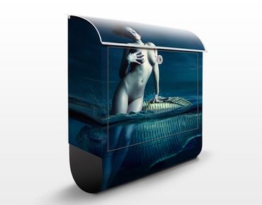 Design Briefkasten Frauenakt mit Fisch 39x46x13cm