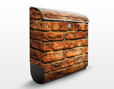 Briefkasten Steinoptik - Bricks - Briefkasten mit Zeitungsrolle