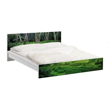 Möbelfolie für IKEA Malm Bett niedrig 160x200cm - Klebefolie Japanischer Wald