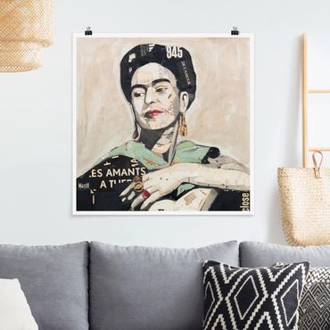 Poster - Frida Kahlo - Collage No.4 - Quadrat 1:1
