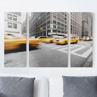 Leinwandbild 3-teilig - Rasantes New York - Triptychon