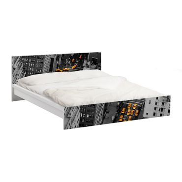 Möbelfolie für IKEA Malm Bett niedrig 160x200cm - Klebefolie Taxilichter Manhattan