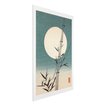 Forex Fine Art Print - Japanische Zeichnung Bambus und Mond - Hochformat 3:2
