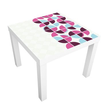 Möbelfolie für IKEA Lack - Klebefolie Retro Kreise Musterdesign