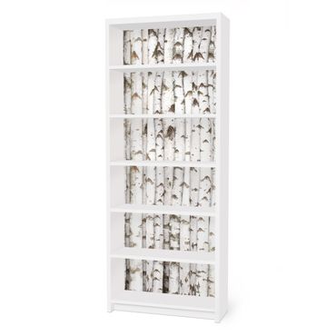Möbelfolie für IKEA Billy Regal - Klebefolie No.YK15 Birkenwand