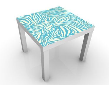 Beistelltisch - Zebra Design Blau Weiß