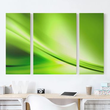Leinwandbild 3-teilig - Green Valley - Triptychon
