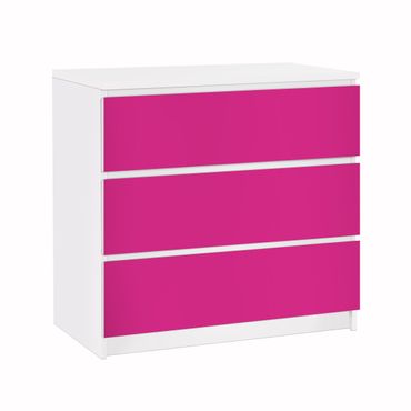 Möbelfolie für IKEA Malm Kommode - Klebefolie Colour Pink