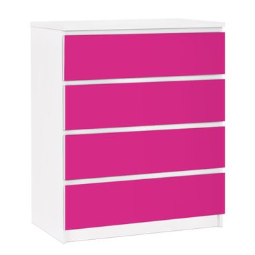 Möbelfolie für IKEA Malm Kommode - selbstklebende Folie Colour Pink