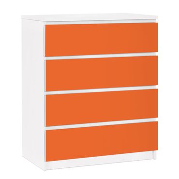 Möbelfolie für IKEA Malm Kommode - selbstklebende Folie Colour Orange