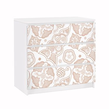 Möbelfolie für IKEA Malm Kommode - Klebefolie Henna Grafik