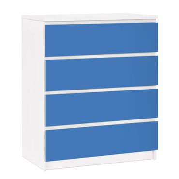 Möbelfolie für IKEA Malm Kommode - selbstklebende Folie Colour Royal Blue