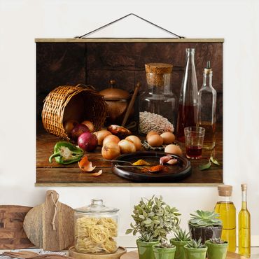 Stoffbild mit Posterleisten - Düfte beim Kochen - Querformat 4:3