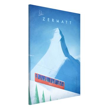 Magnettafel - Reiseposter - Zermatt - Memoboard Hochformat 3:2